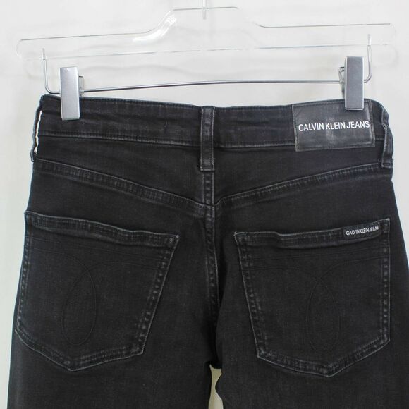 Calvin Klein Jeans Womens Slim Skinny Denim Black Pockets Mid Rise - Picture 5 of 10